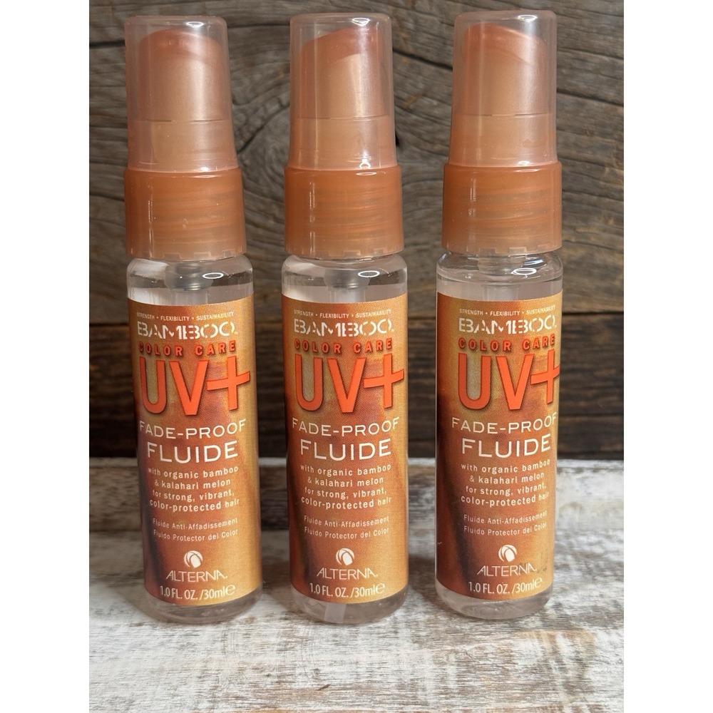 3x Alterna Bamboo Color Care UV+ Fade-Proof Fluid, 1‎ oz. Bottles